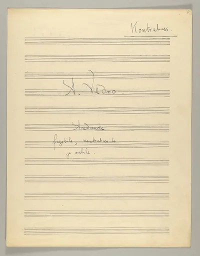 Andante for bassoon, double bass and organ. double bass lot
