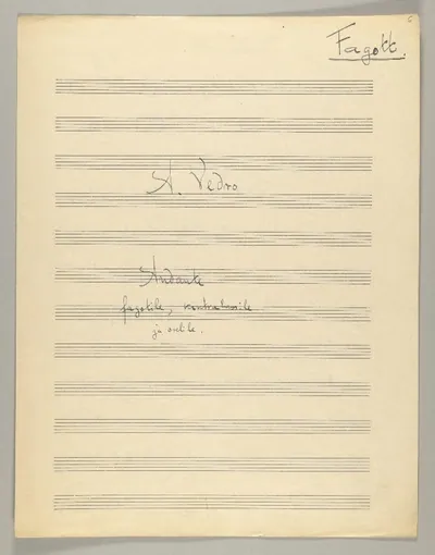 Andante for bassoon, double bass and organ. Fagot lot